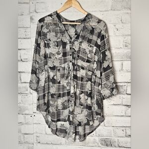 Torrid Emma Babydoll Chiffon Tunic Blouse